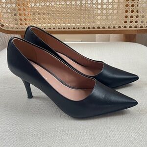 Linea Paolo Paris Black Leather Stiletto Pump Sz 6.5